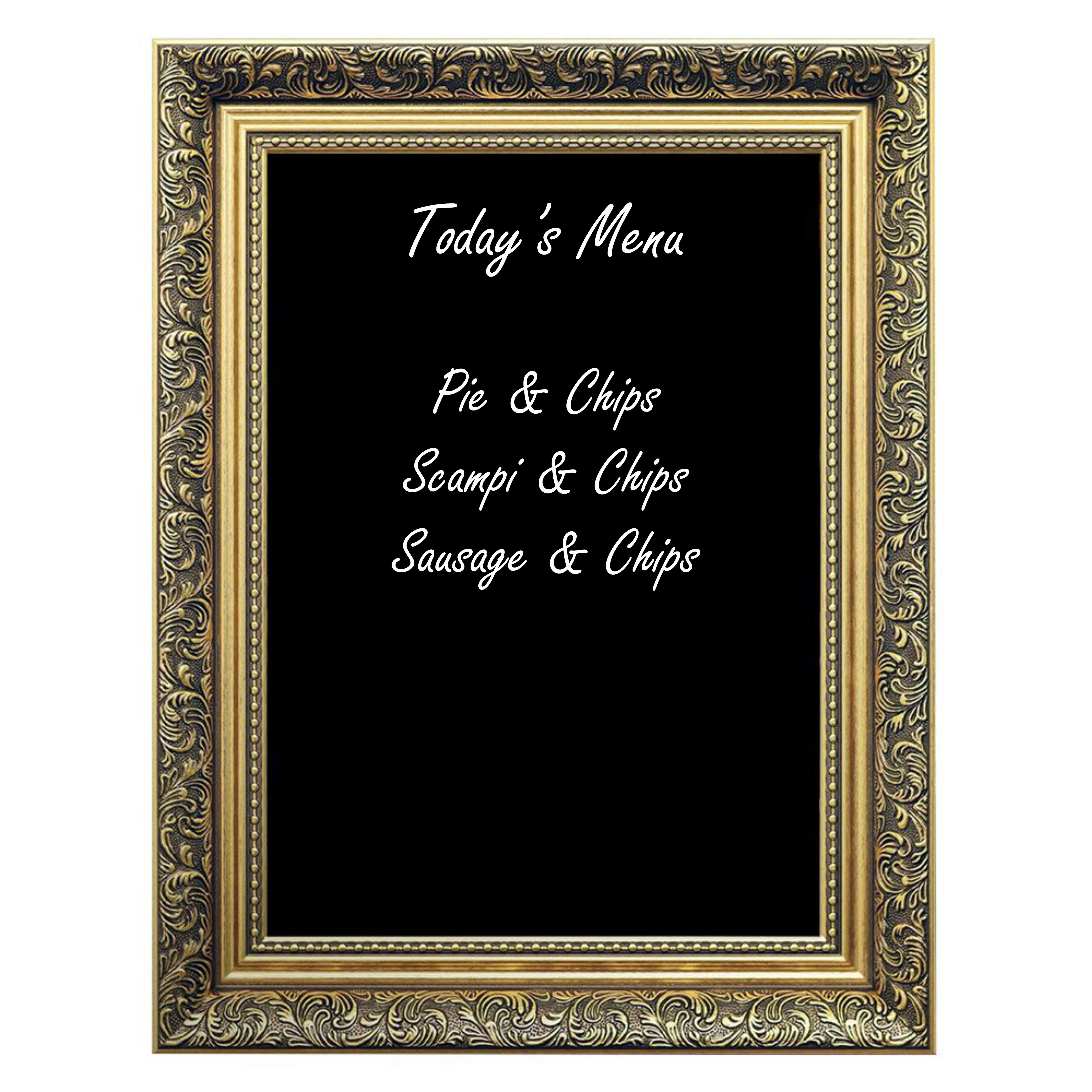 Gold Framed Chalkboard Free Standing A5